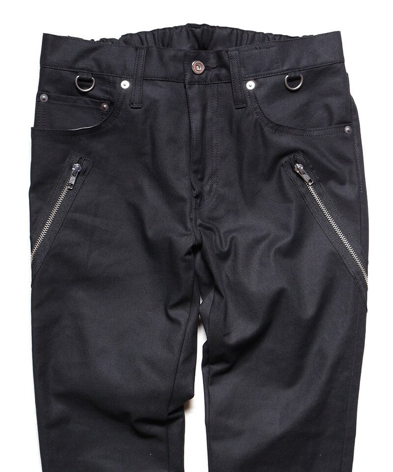 RALEIGH / ラリー（RED MOTEL / レッドモーテル） ｜“Just Like Taking Candy From A Baby” ZIP SLIM TROUSERS (BLACK)商品画像4