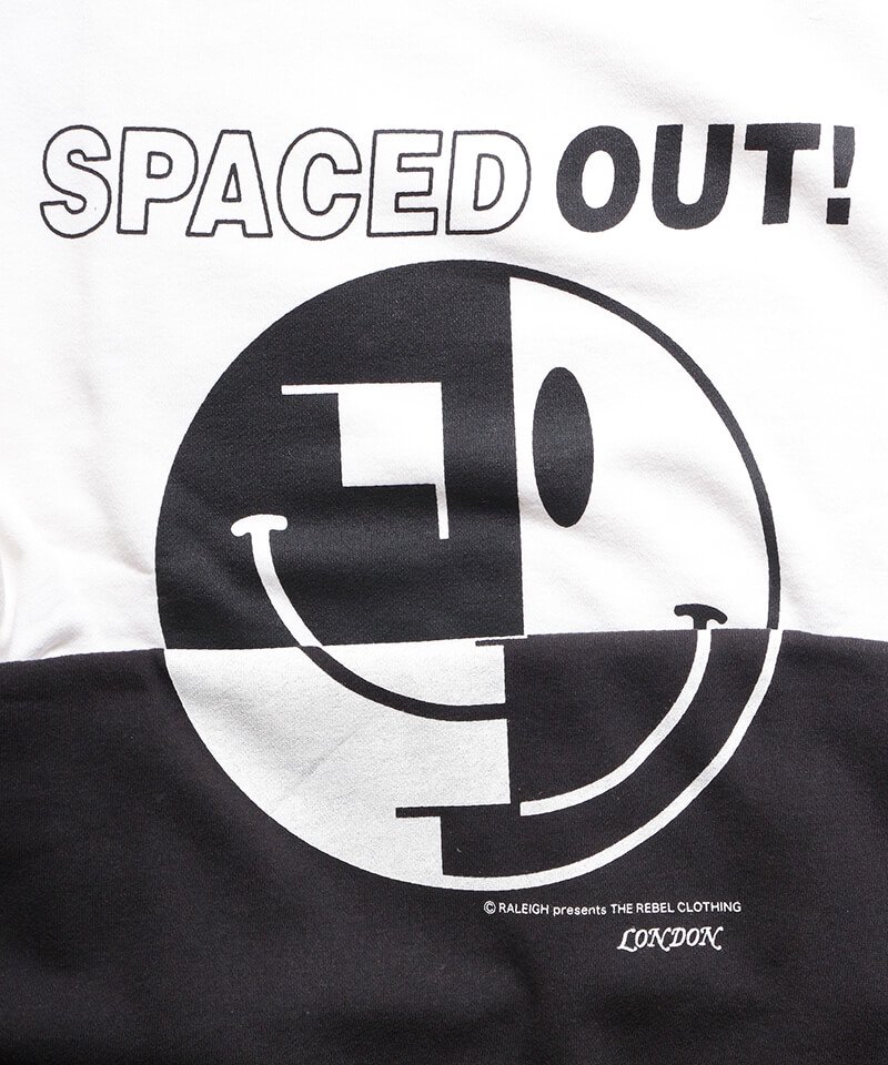 RALEIGH / ラリー（RED MOTEL / レッドモーテル） ｜“SPACED OUT! FAKED SMILE!!” C/N VINTAGE SWEAT (Loose Fit：ACID WHITE)商品画像7