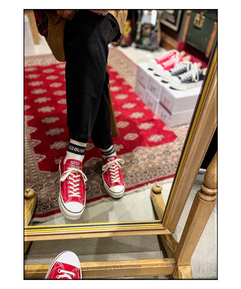 “R.L.G CRUSH ALTERNATIVE” 原宿発ロンドン経由 Low-Cut SNEAKERS (RED) - セレクトショップ  SIDEMILITIA（サイドミリティア）通販サイト