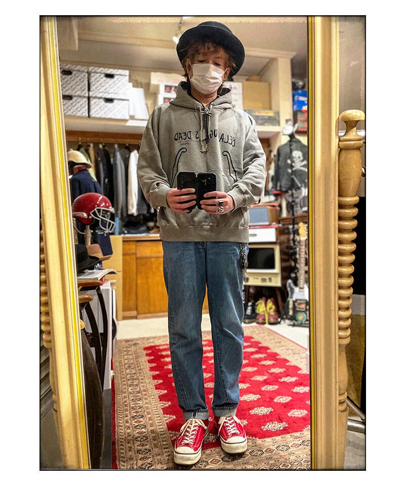 RALEIGH / ラリー（RED MOTEL / レッドモーテル） ｜“F.HOLE (Bela Lugosi’s Dead)” C/N VINTAGE PARKA (Loose Fit：GOTHIC GREY)商品画像2
