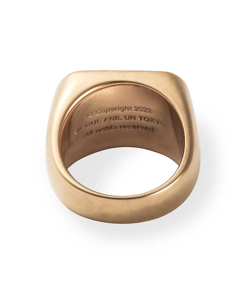 ONYX SIGNATURE RING (GOLD) - セレクトショップ SIDEMILITIA（サイド