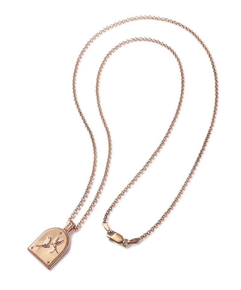 TWIN SWALLOWS NECKLACE (GOLD) - セレクトショップ SIDEMILITIA