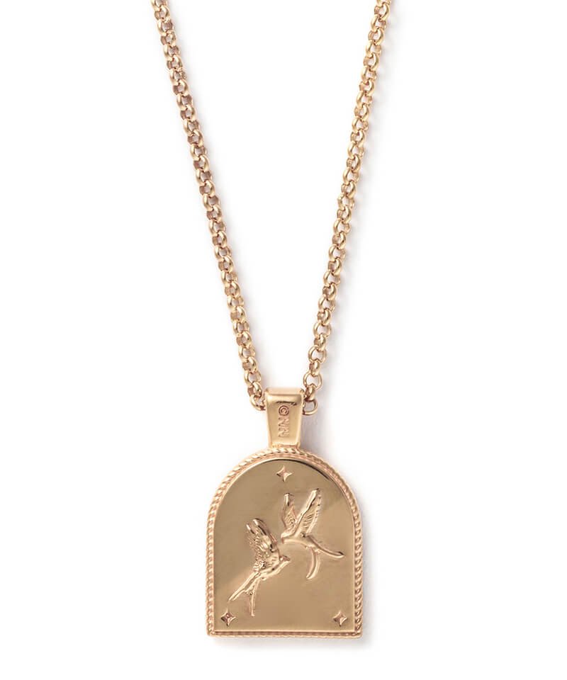 TWIN SWALLOWS NECKLACE (GOLD) - セレクトショップ SIDEMILITIA