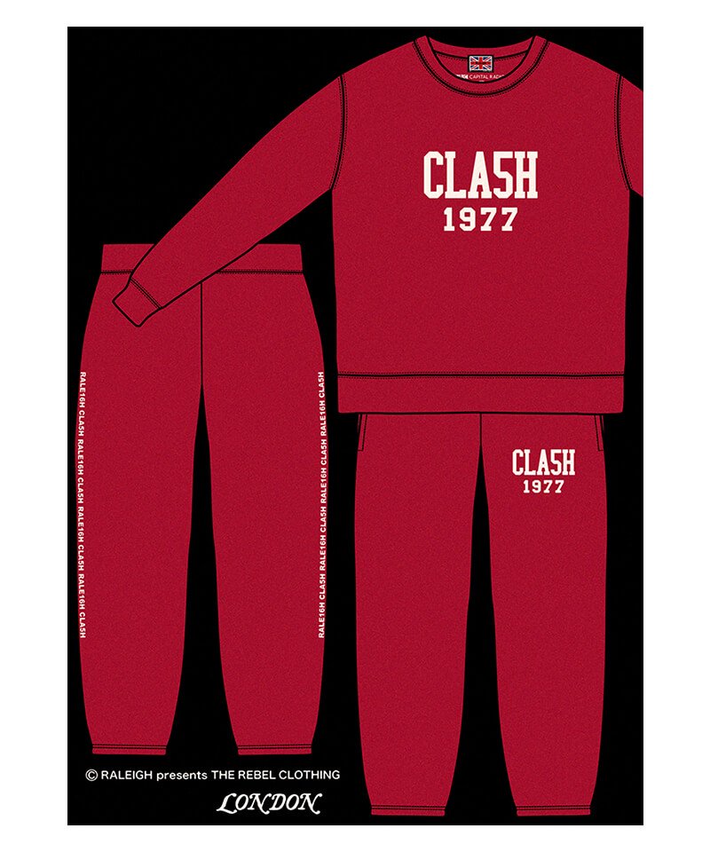 RALEIGH / ラリー（RED MOTEL / レッドモーテル） ｜RALE16H UNIVERSITY “CLA5H 1977” COLLEGE C/N SWEAT & “CLA5H 1977” COLLEGE SWEAT PANTS (RED)商品画像13
