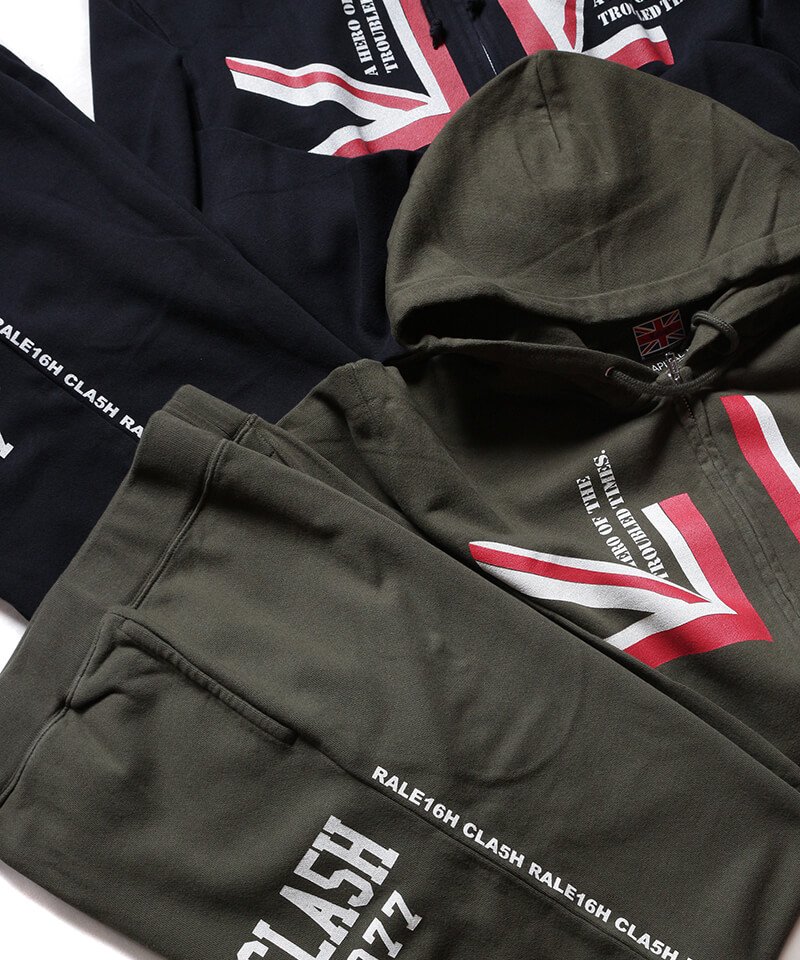 RALEIGH / ラリー（RED MOTEL / レッドモーテル） ｜“WAVE A UNION FLAG (Legacy Edition)” COMBAT SPORT ZIP HOODIE & “CLA5H 1977” COMBAT SPORT PANTS (GN)商品画像17