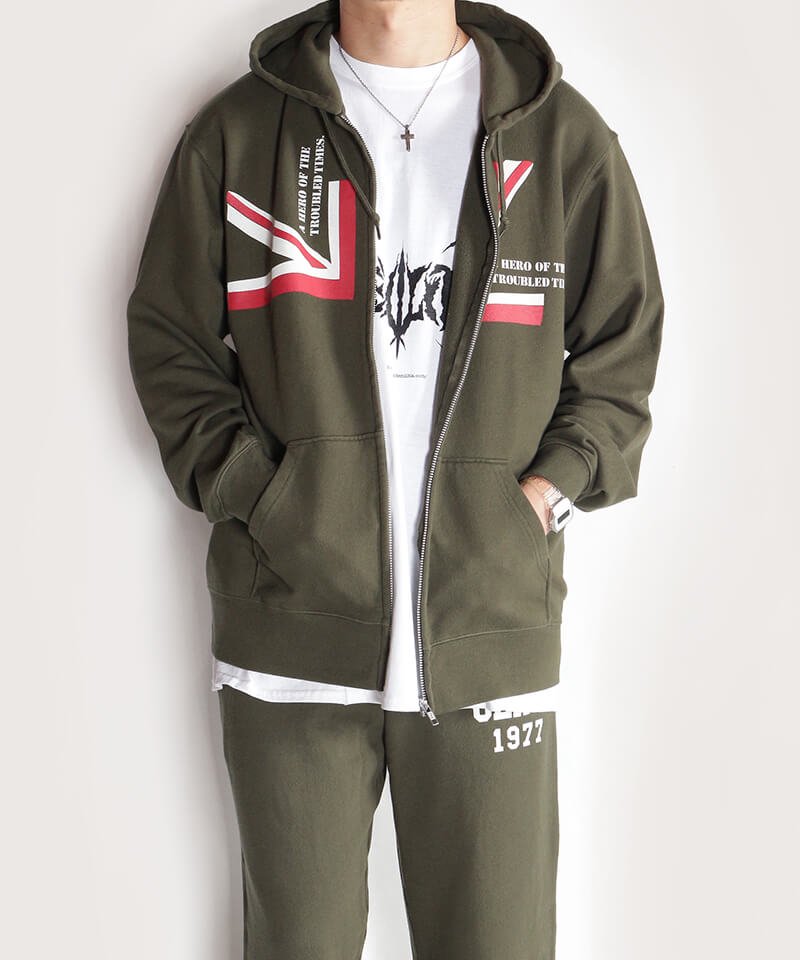 RALEIGH / ラリー（RED MOTEL / レッドモーテル） ｜“WAVE A UNION FLAG (Legacy Edition)” COMBAT SPORT ZIP HOODIE & “CLA5H 1977” COMBAT SPORT PANTS (GN)商品画像23
