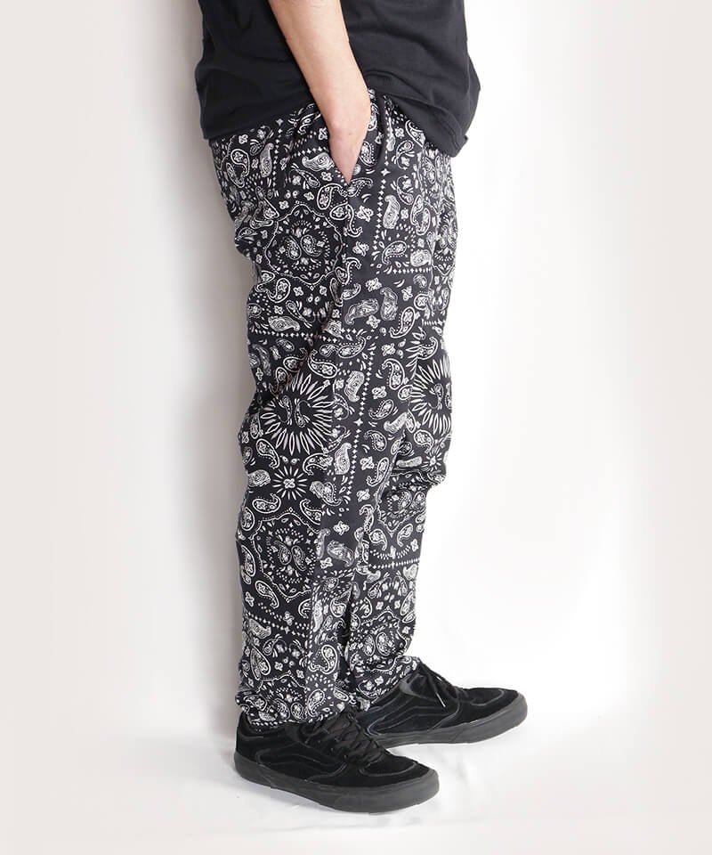 COOKMAN / クックマン【 CHEF PANTS PAISLEY (BLACK) 】- SIDEMILITIA