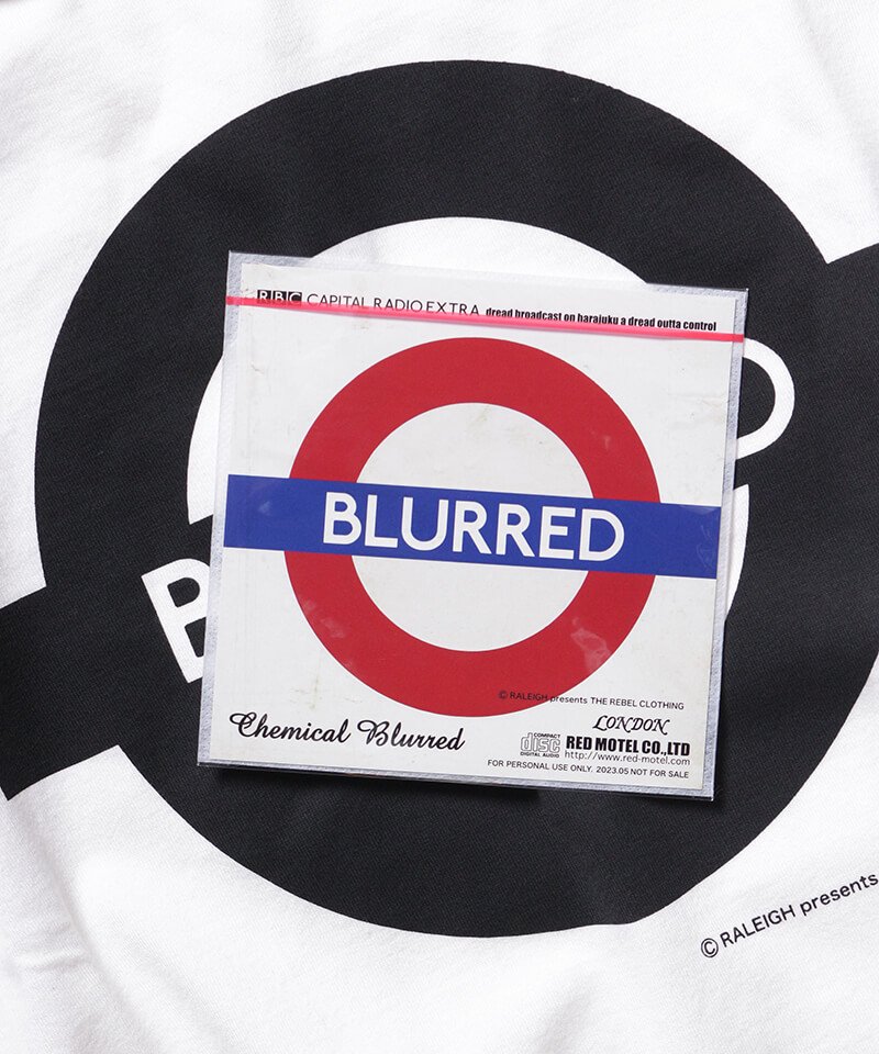 RALEIGH / ラリー（RED MOTEL / レッドモーテル） ｜“Chemical Blurred” London Tube T-SHIRTS (Loose Fit：blurred White)商品画像5