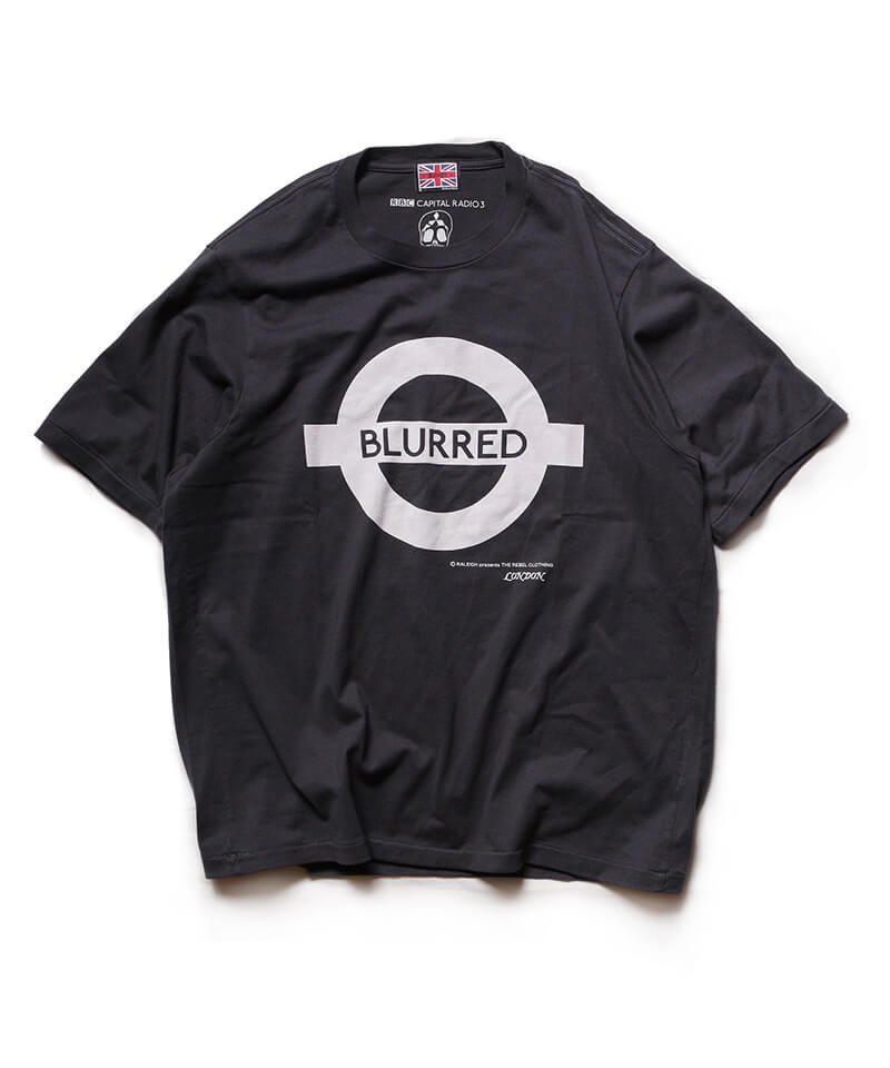 RALEIGH / ラリー（RED MOTEL / レッドモーテル） ｜ “Chemical Blurred” London Tube T-SHIRTS (Loose Fit：blurred Black)商品画像