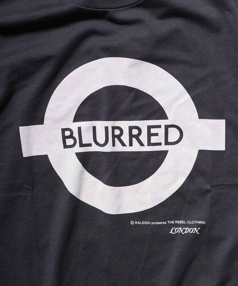 RALEIGH / ラリー（RED MOTEL / レッドモーテル） ｜“Chemical Blurred” London Tube T-SHIRTS (Loose Fit：blurred Black)商品画像1