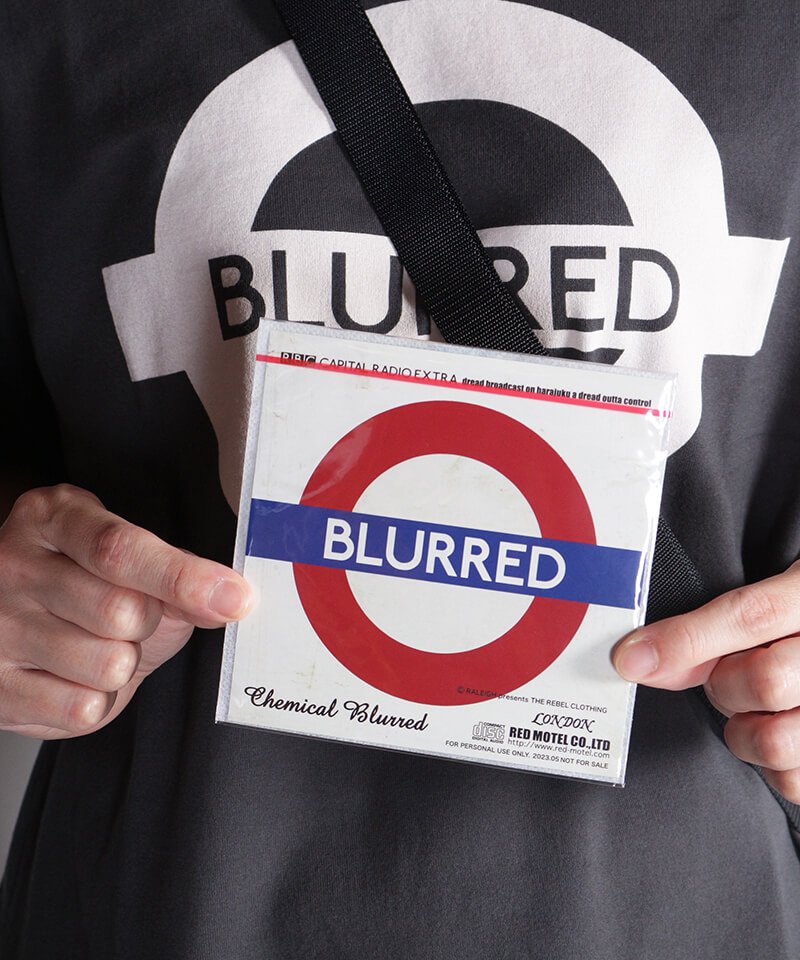 RALEIGH / ラリー（RED MOTEL / レッドモーテル） ｜“Chemical Blurred” London Tube T-SHIRTS (Loose Fit：blurred Black)商品画像11