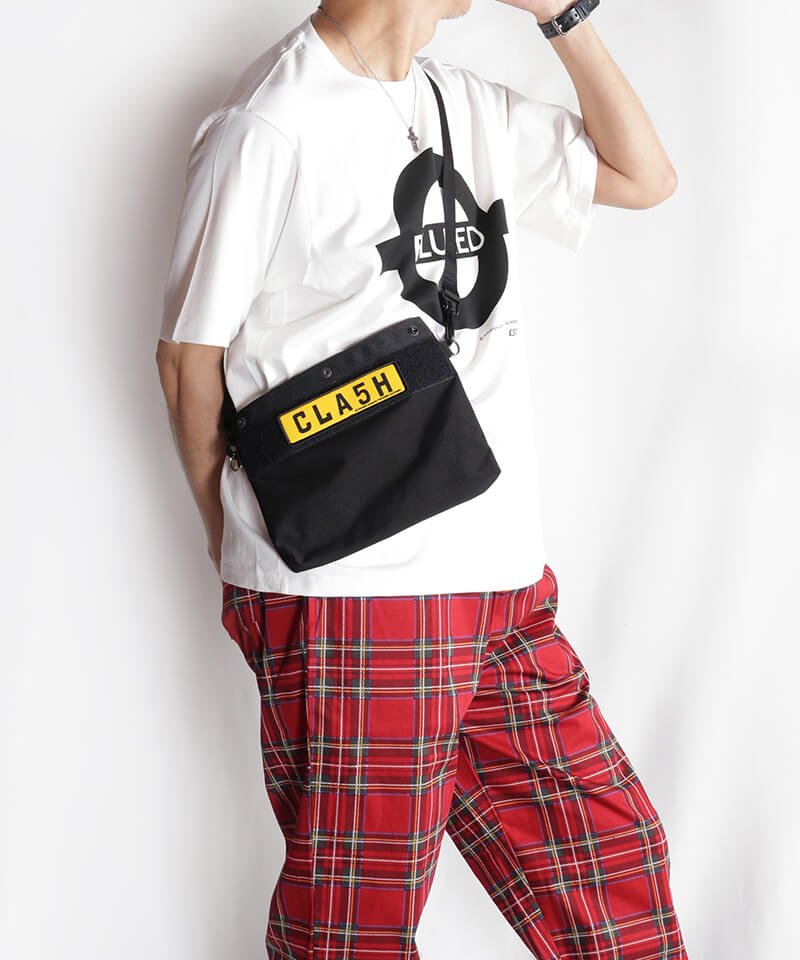 RALEIGH / ラリー（RED MOTEL / レッドモーテル） ｜“CLA5H” London Number Plate SHOULDER POUCH (BLACK)商品画像11