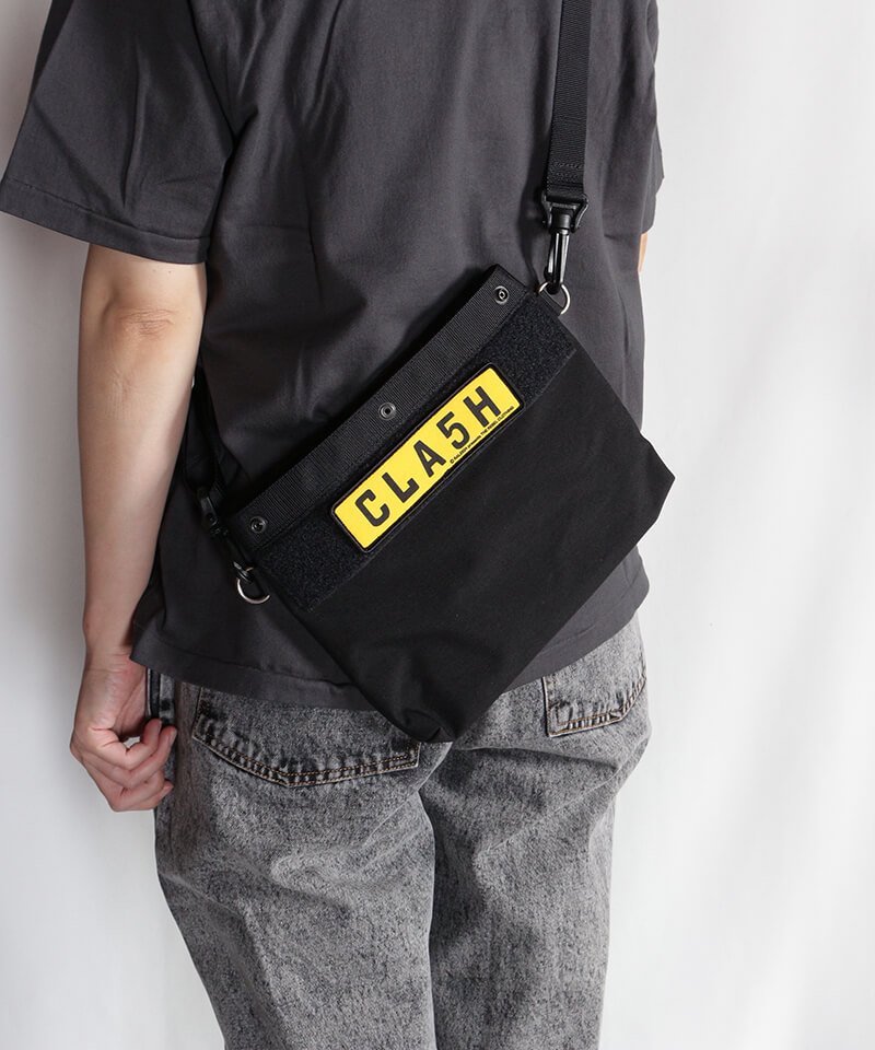 RALEIGH / ラリー（RED MOTEL / レッドモーテル） ｜“CLA5H” London Number Plate SHOULDER POUCH (BLACK)商品画像7