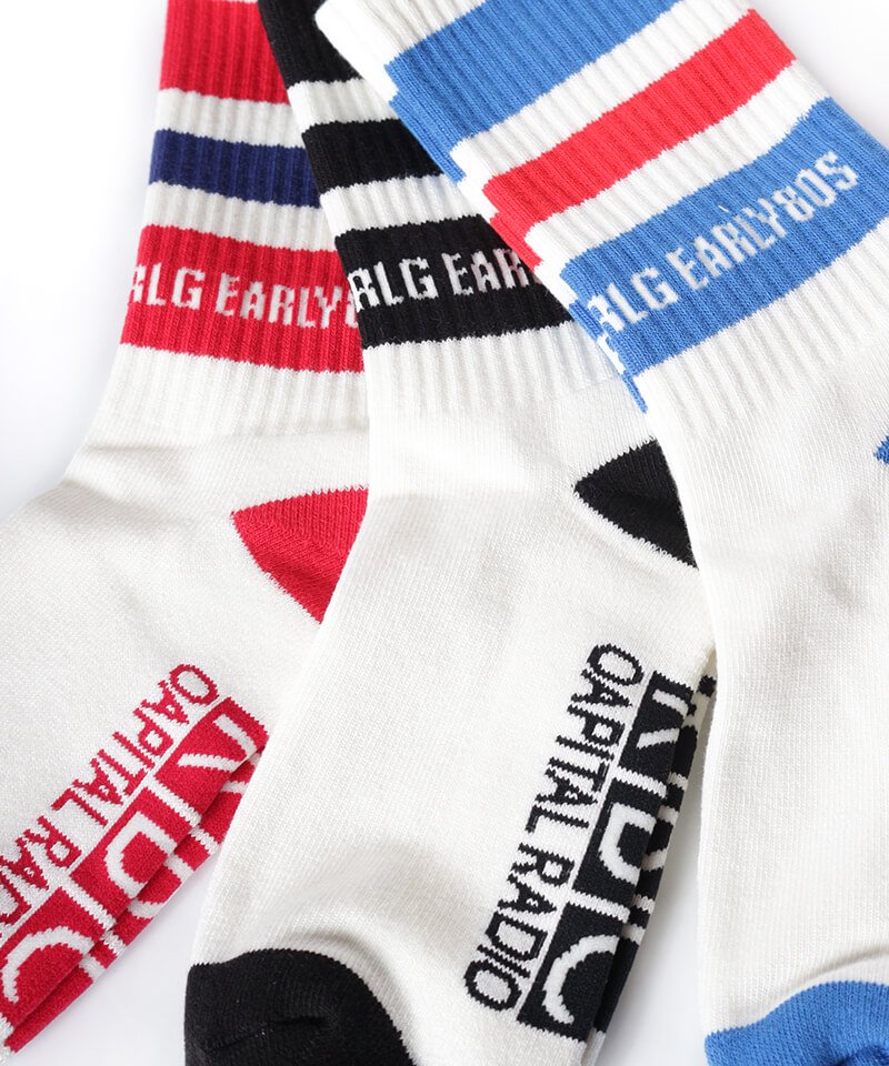 RALEIGH / ラリー（RED MOTEL / レッドモーテル） ｜“EXCITEMENT OF EARLY80’S RALEIGH” SK8 SOX (BK×WH / 2023 Ver.)商品画像5