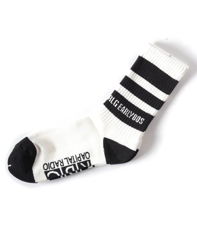 RALEIGH / ラリー（RED MOTEL / レッドモーテル） / “EXCITEMENT OF EARLY80’S RALEIGH” SK8 SOX (BK×WH / 2023 Ver.)