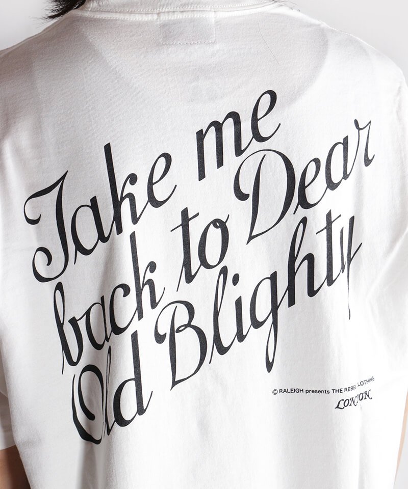 RALEIGH / ラリー（RED MOTEL / レッドモーテル） ｜“The Shyness (Take Me Back To Dear Old Blighty)” T-SHIRTS (Loose Fit / WH)商品画像23