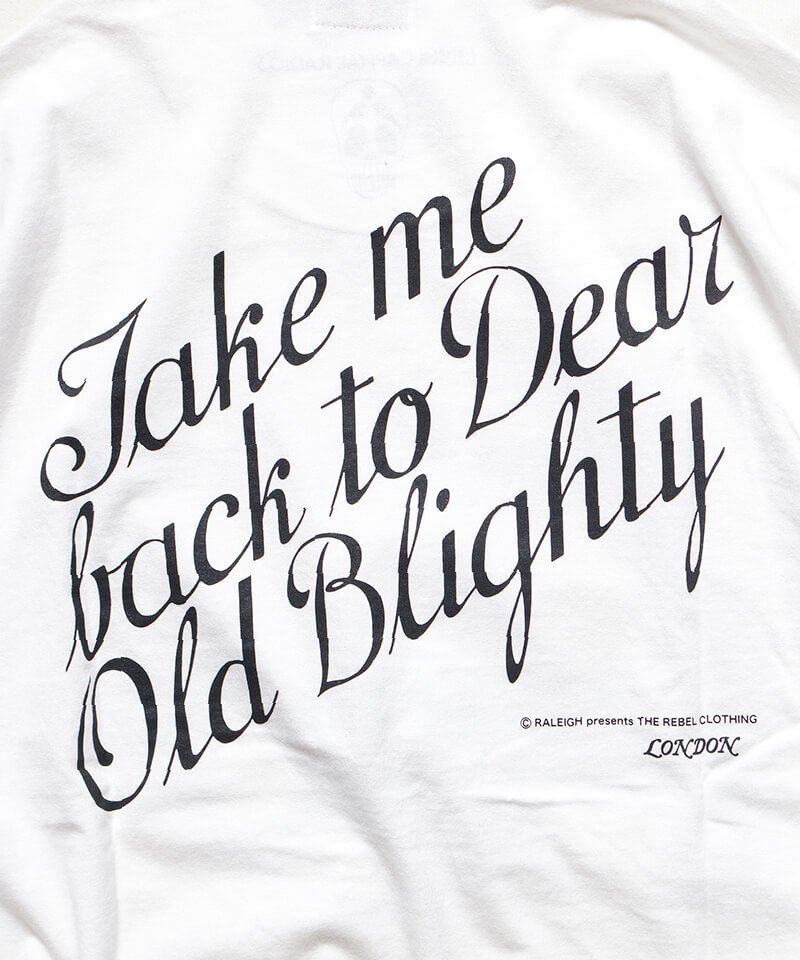 RALEIGH / ラリー（RED MOTEL / レッドモーテル） ｜“The Shyness (Take Me Back To Dear Old Blighty)” T-SHIRTS (Loose Fit / WH)商品画像6