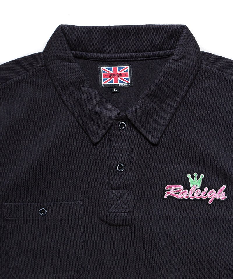 RALEIGH / ラリー（RED MOTEL / レッドモーテル） ｜“NO PLACE FOR SENSITIVE HEARTS(在広東少年)” CROWN POLO SHIRTS (INK BLACK)商品画像2