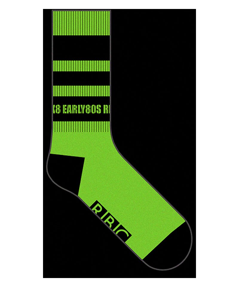RALEIGH / ラリー（RED MOTEL / レッドモーテル） ｜“EXCITEMENT OF EARLY80’S RALEIGH” SK8 SOX (NEON GREEN / LUMINOUS PAINT Ver.)商品画像6