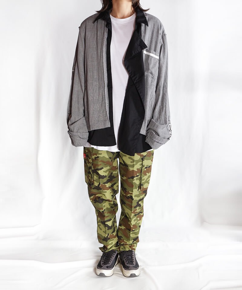 RALEIGH / ラリー (RED MOTEL / レッドモーテル)【 “MONOTONE BOY (微熱少年)” Muslin Top  CARDIGAN (GLENCHECK BK) 】- SIDEMILITIA inc.の通販サイト