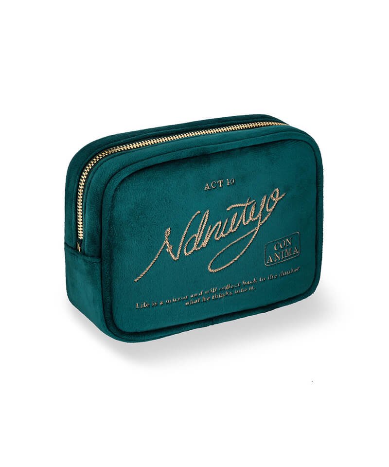 NIL DUE / NIL UN TOKYO ／ ニル デュエ / ニル アン トーキョー【 VELOUR MULTI POUCH (BLUISH  GREEN) 】- SIDEMILITIA inc.の通販サイト