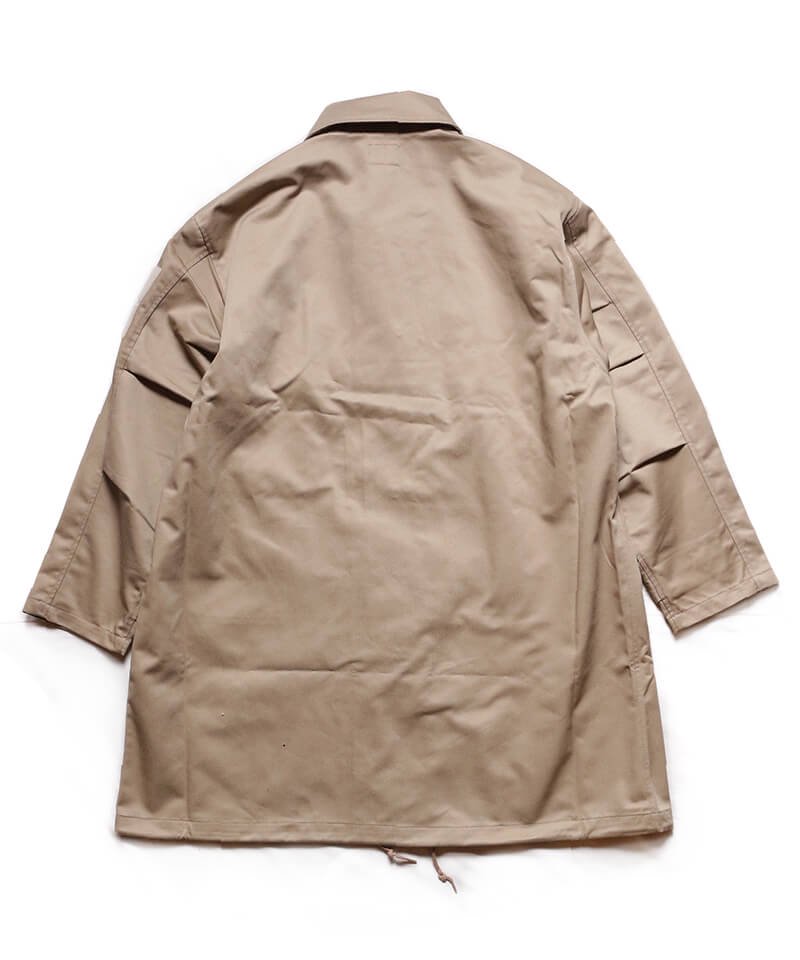 RALEIGH / ラリー（RED MOTEL / レッドモーテル） ｜“BAND OF OUTSIDERS (はみだし者のアレイウェイ)” SOUTIEN COLLAR SPRING COAT + VELCRO MORALE PATCH SET (BEIGE)商品画像1