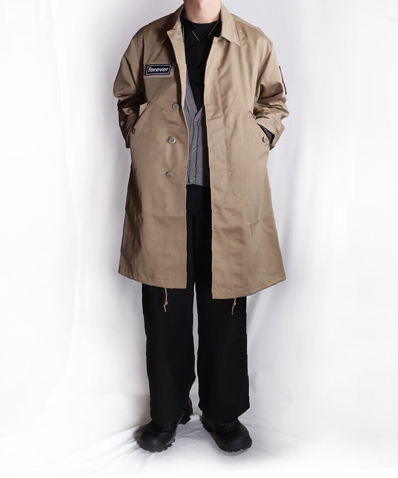 RALEIGH / ラリー（RED MOTEL / レッドモーテル） ｜“BAND OF OUTSIDERS (はみだし者のアレイウェイ)” SOUTIEN COLLAR SPRING COAT + VELCRO MORALE PATCH SET (BEIGE)商品画像15