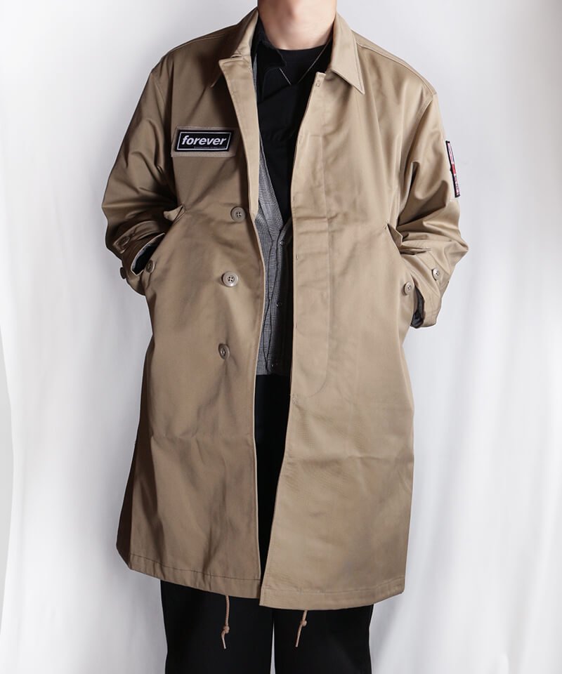 RALEIGH / ラリー（RED MOTEL / レッドモーテル） ｜“BAND OF OUTSIDERS (はみだし者のアレイウェイ)” SOUTIEN COLLAR SPRING COAT + VELCRO MORALE PATCH SET (BEIGE)商品画像18