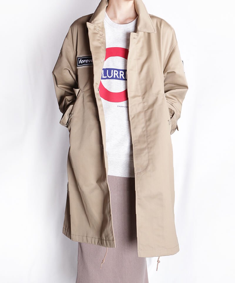 RALEIGH / ラリー（RED MOTEL / レッドモーテル） ｜“BAND OF OUTSIDERS (はみだし者のアレイウェイ)” SOUTIEN COLLAR SPRING COAT + VELCRO MORALE PATCH SET (BEIGE)商品画像26