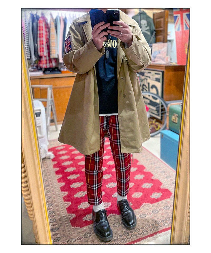 RALEIGH / ラリー（RED MOTEL / レッドモーテル） ｜“BAND OF OUTSIDERS (はみだし者のアレイウェイ)” SOUTIEN COLLAR SPRING COAT + VELCRO MORALE PATCH SET (BEIGE)商品画像3