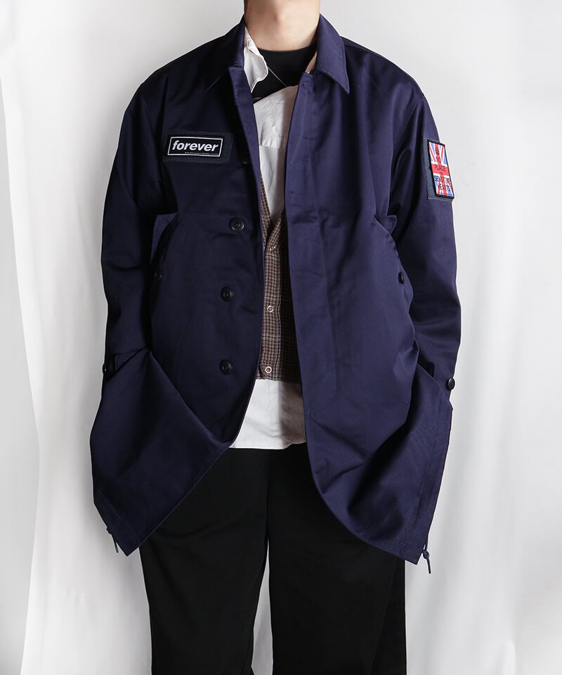 RALEIGH / ラリー（RED MOTEL / レッドモーテル） ｜“BAND OF OUTSIDERS (はみだし者のアレイウェイ)” SOUTIEN COLLAR SPRING COAT + VELCRO MORALE PATCH SET (NAVY)商品画像17