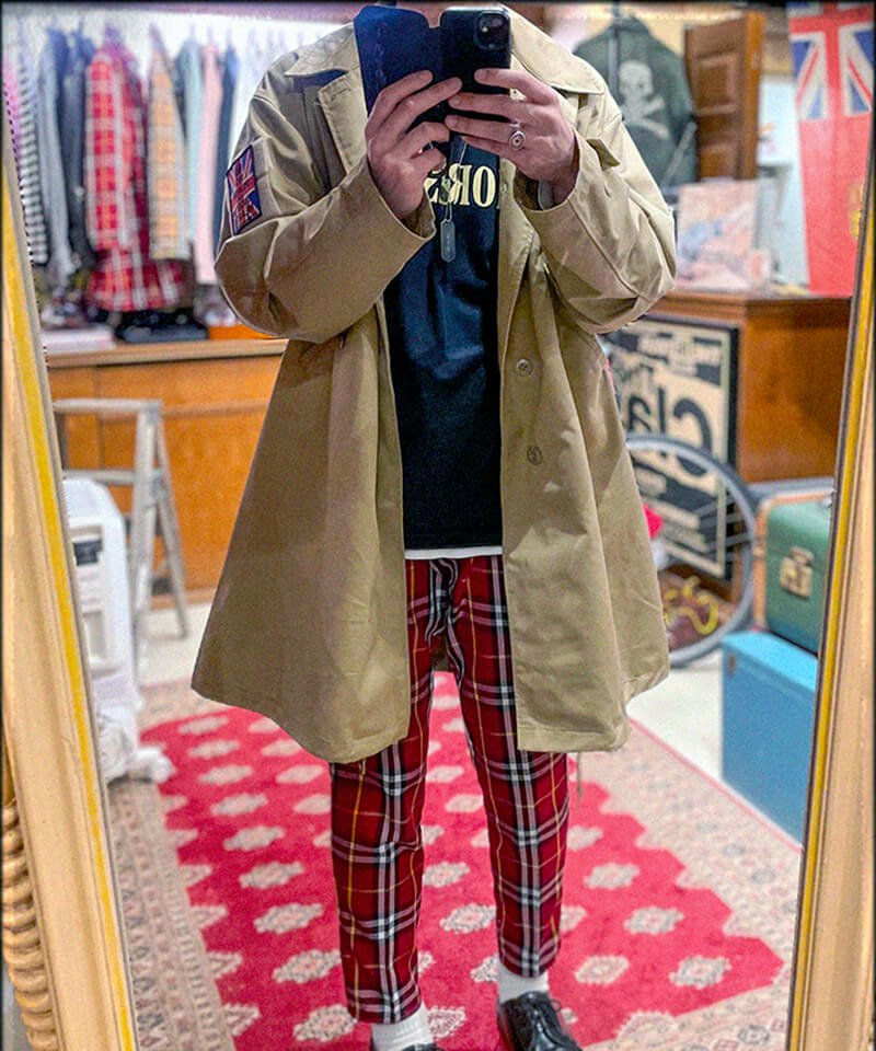 STYLE /  RALEIGH / BAND OF OUTSIDERS (ϤߤԤΥ쥤) SOUTIEN COLLAR SPRING COAT + VELCRO MORALE PATCH SETʲ1