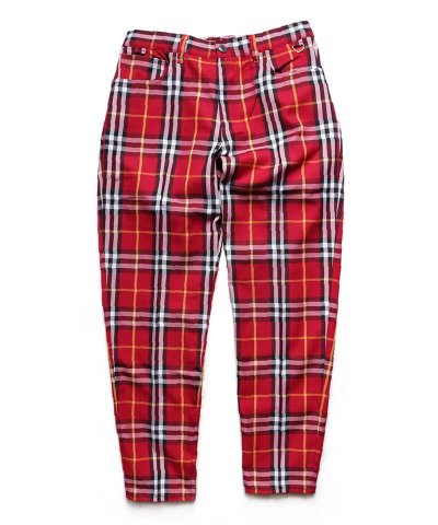 RALEIGH / ラリー（RED MOTEL / レッドモーテル） / “LET’S STICK TOGETHER” TARTAN CH-CHECK TROUSERS (RED TARTAN)
