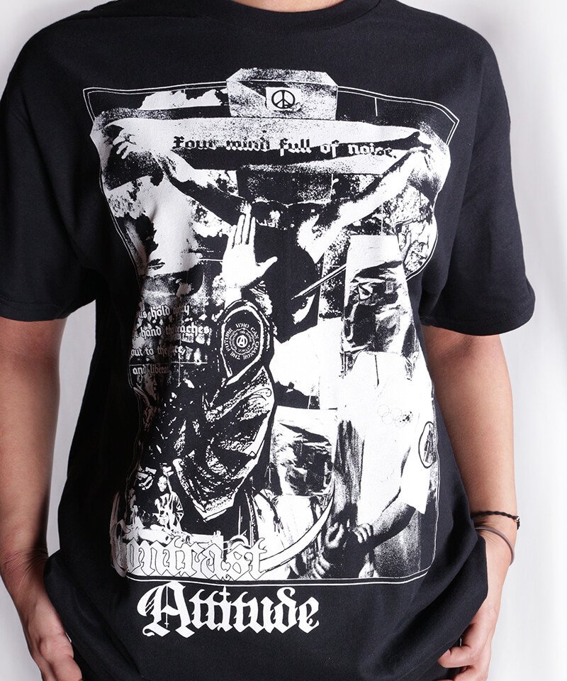 CONTRAST ATTITUDE + 河村康輔【 -Your mind full of noise- SHORT SLEEVE SHIRT  (BLACK) 】- SIDEMILITIA inc.の通販サイト