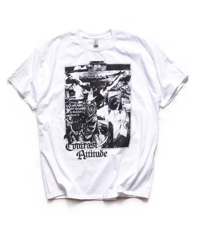 Official Artist Goods / バンドTなど / CONTRAST ATTITUDE + 河村康輔：-Your mind full of noise- SHORT SLEEVE SHIRT (WHITE) 