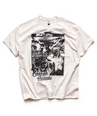 Official Artist Goods / バンドTなど / CONTRAST ATTITUDE + 河村康輔：-Your mind full of noise- SHORT SLEEVE SHIRT (NATURAL) 