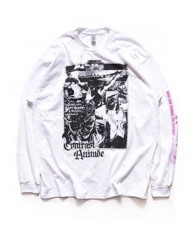 Official Artist Goods / バンドTなど / CONTRAST ATTITUDE + 河村康輔：-Your mind full of noise- LONG SLEEVE SHIRT (WHITE) 