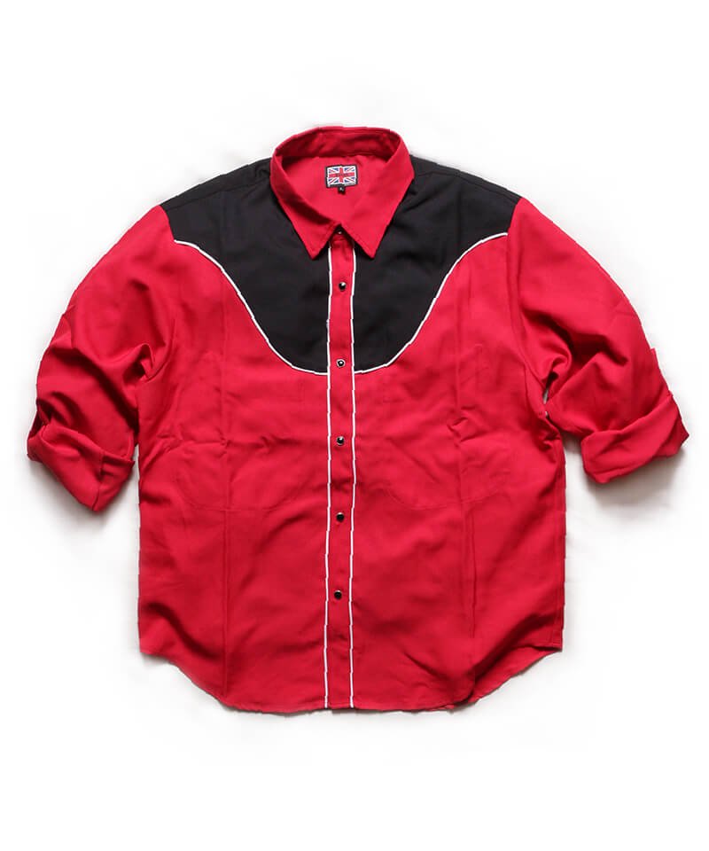 RALEIGH / ꡼RED MOTEL / åɥ⡼ƥ  HANG EM HIGH (ߤ夲) ROLL-UP(DRESS-UP) SHIRTS BLOUSON (REDBLACK)ʲ