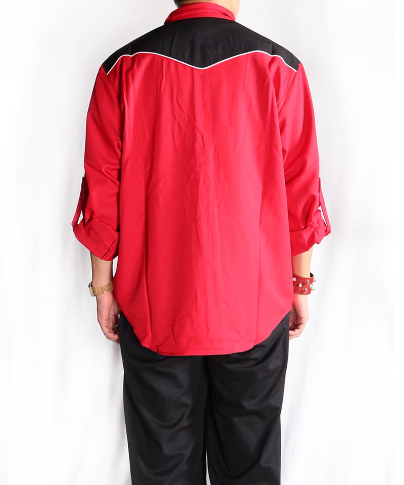 RALEIGH / ꡼RED MOTEL / åɥ⡼ƥ áHANG EM HIGH (ߤ夲) ROLL-UP(DRESS-UP) SHIRTS BLOUSON (REDBLACK)ʲ11