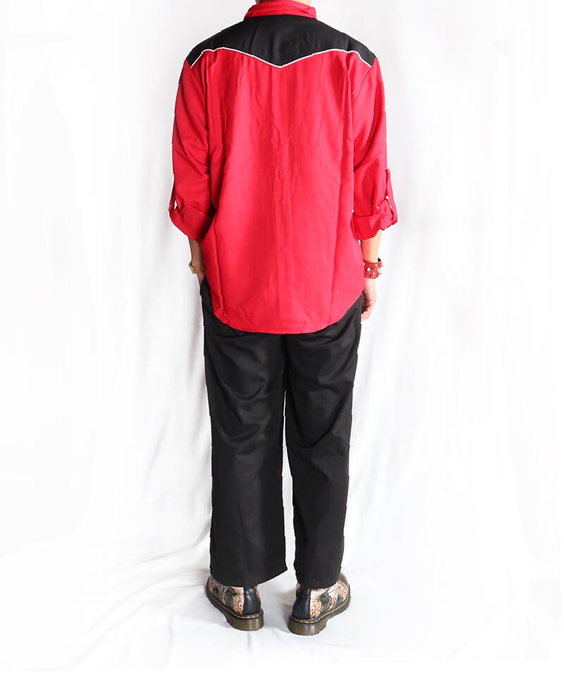 RALEIGH / ꡼RED MOTEL / åɥ⡼ƥ áHANG EM HIGH (ߤ夲) ROLL-UP(DRESS-UP) SHIRTS BLOUSON (REDBLACK)ʲ6