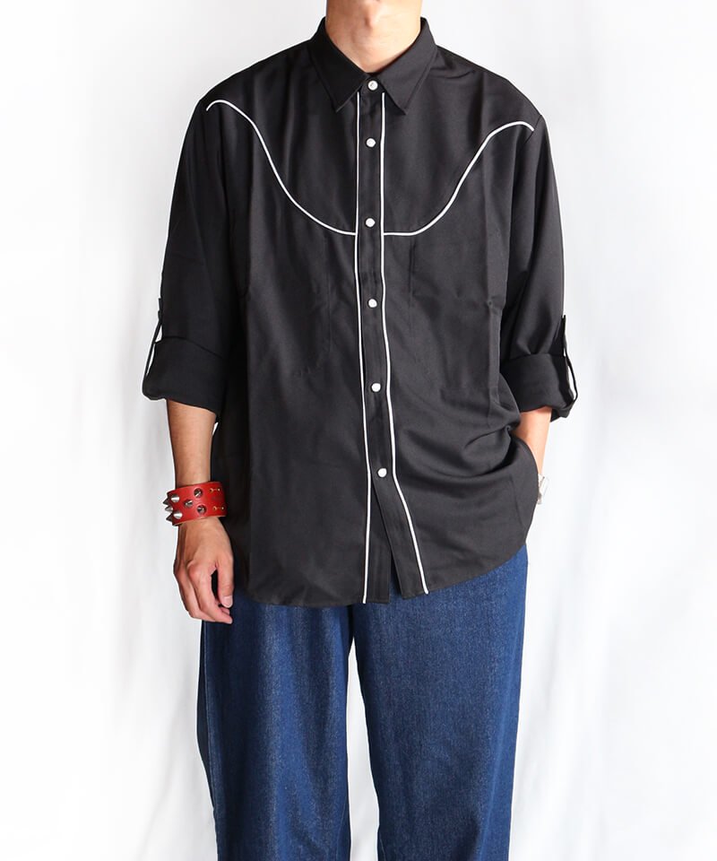 RALEIGH / ꡼RED MOTEL / åɥ⡼ƥ áHANG EM HIGH (ߤ夲) ROLL-UP(DRESS-UP) SHIRTS BLOUSON (BLACK)ʲ10