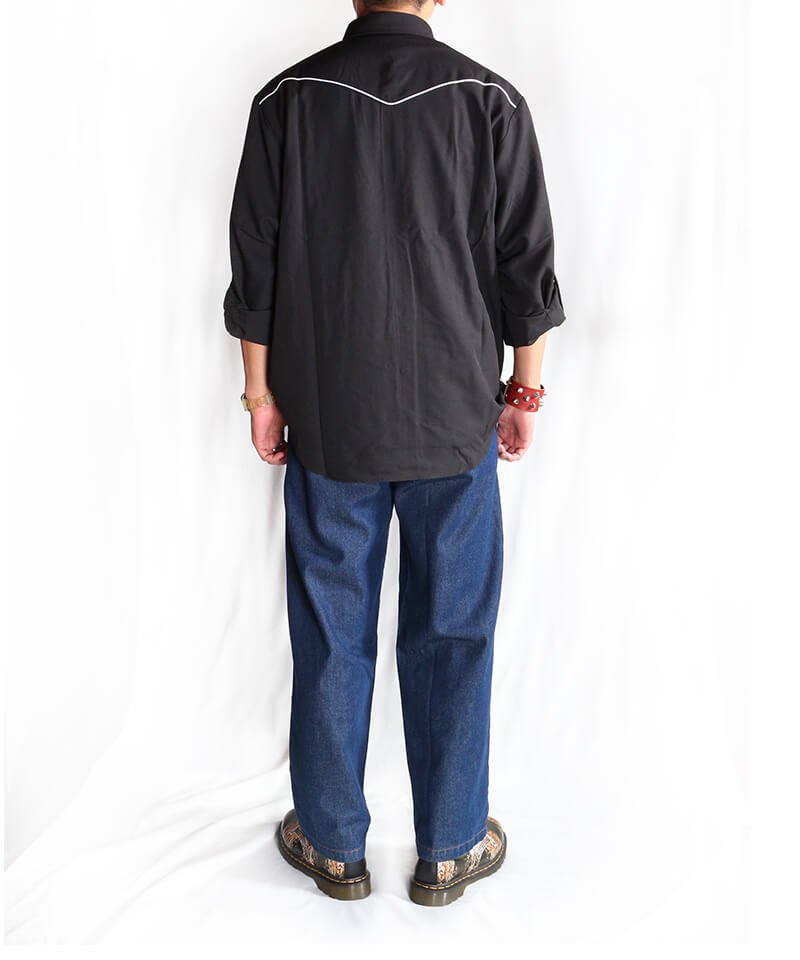 RALEIGH / ꡼RED MOTEL / åɥ⡼ƥ áHANG EM HIGH (ߤ夲) ROLL-UP(DRESS-UP) SHIRTS BLOUSON (BLACK)ʲ6