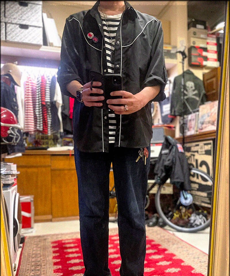 STYLE /   RALEIGH / HANG EM HIGH (ߤ夲) ROLL-UP(DRESS-UP) SHIRTS BLOUSON (BLACK)ʲ