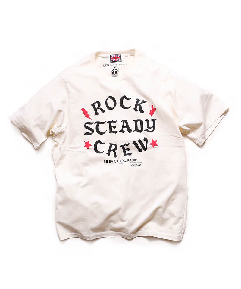 RALEIGH / ラリー (RED MOTEL / レッドモーテル)【 Iron-On Letters “CLA5H CITY ROCKERS  CREW” vs “ROCK STEADY CREW” T-SHIRTS (Loose Fit / WH) 】- SIDEMILITIA  inc.の通販サイト