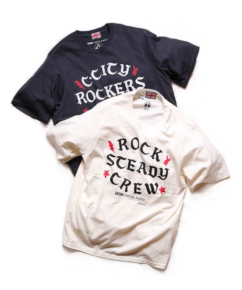 RALEIGH / ꡼RED MOTEL / åɥ⡼ƥ Iron-On Letters CLA5H CITY ROCKERS CREW vs ROCK STEADY CREW T-SHIRTS (Loose Fit / WH)ʲ5