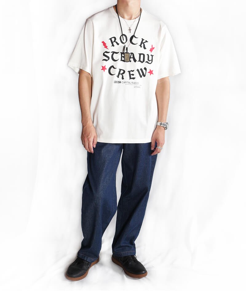 RALEIGH / ꡼RED MOTEL / åɥ⡼ƥ Iron-On Letters CLA5H CITY ROCKERS CREW vs ROCK STEADY CREW T-SHIRTS (Loose Fit / WH)ʲ7