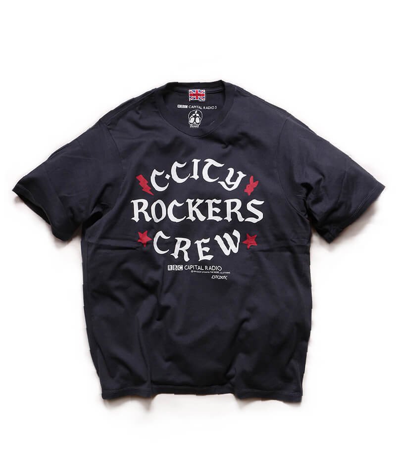 RALEIGH / ꡼RED MOTEL / åɥ⡼ƥ  Iron-On Letters CLA5H CITY ROCKERS CREW vs ROCK STEADY CREW T-SHIRTS (Loose Fit / BK)ʲ