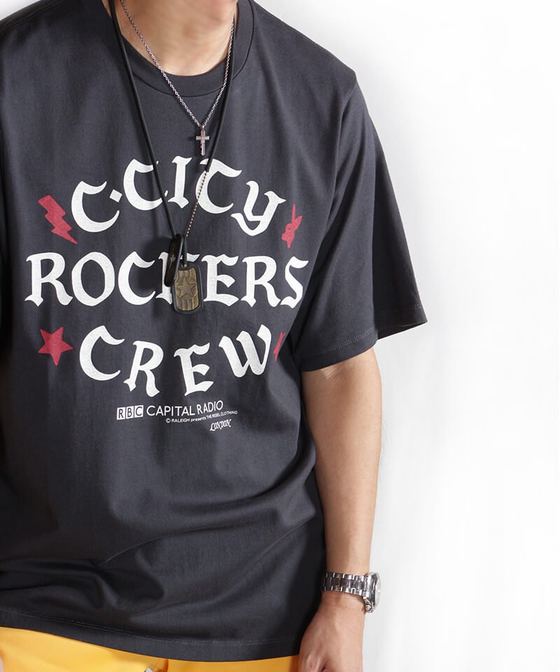 RALEIGH / ꡼RED MOTEL / åɥ⡼ƥ Iron-On Letters CLA5H CITY ROCKERS CREW vs ROCK STEADY CREW T-SHIRTS (Loose Fit / BK)ʲ9