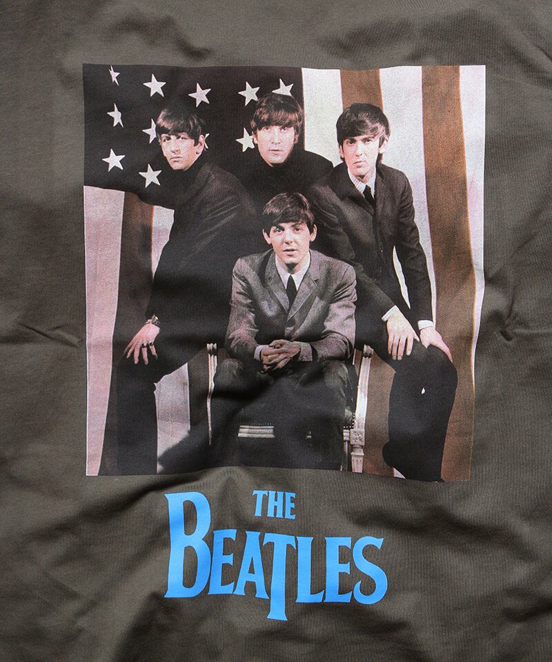 Official Artist Goods / ХTʤ THE BEATLES / ӡȥ륺US FLAG PHOTO T-SHIRT (OLIVE GREEN) ʲ2