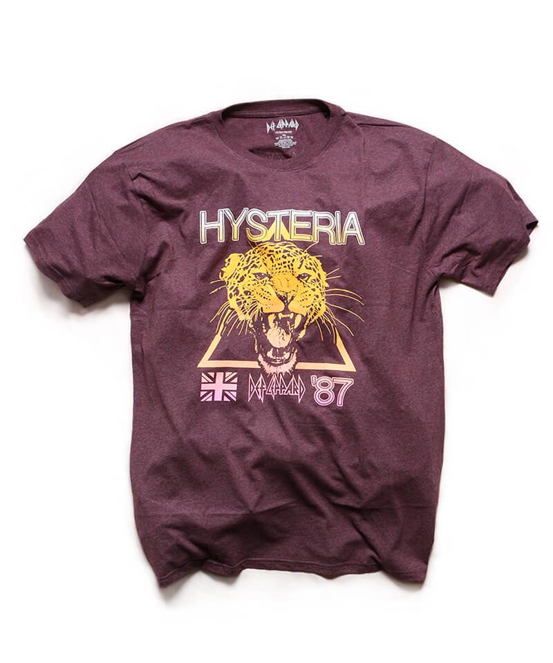 Official Artist Goods / ХTʤ  DEF LEPPARD / ǥաѡɡHYSTERIA WORLD TOUR T-SHIRT (ASH BROWN) ʲ